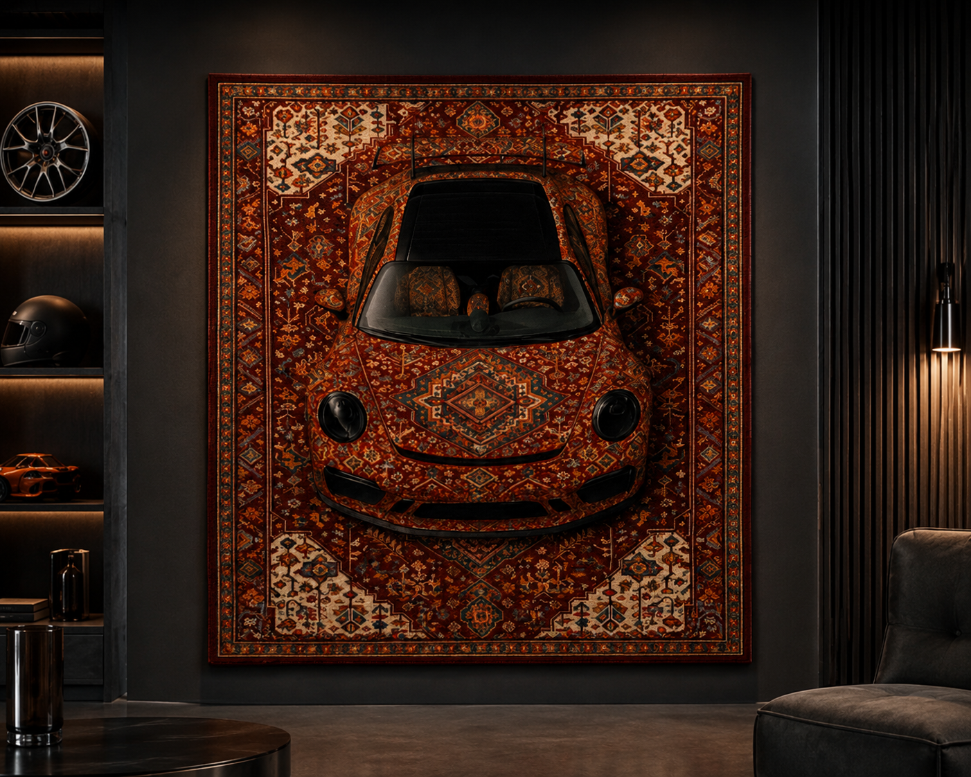 سجادة Porsche 911 في مساحة داخلية