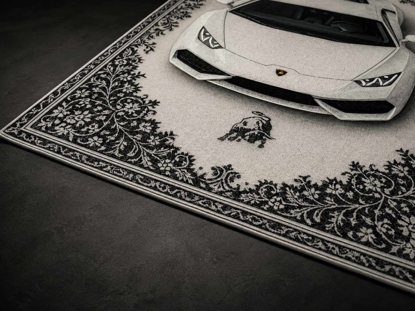 سجادة Lamborghini Huracán في مساحة داخلية