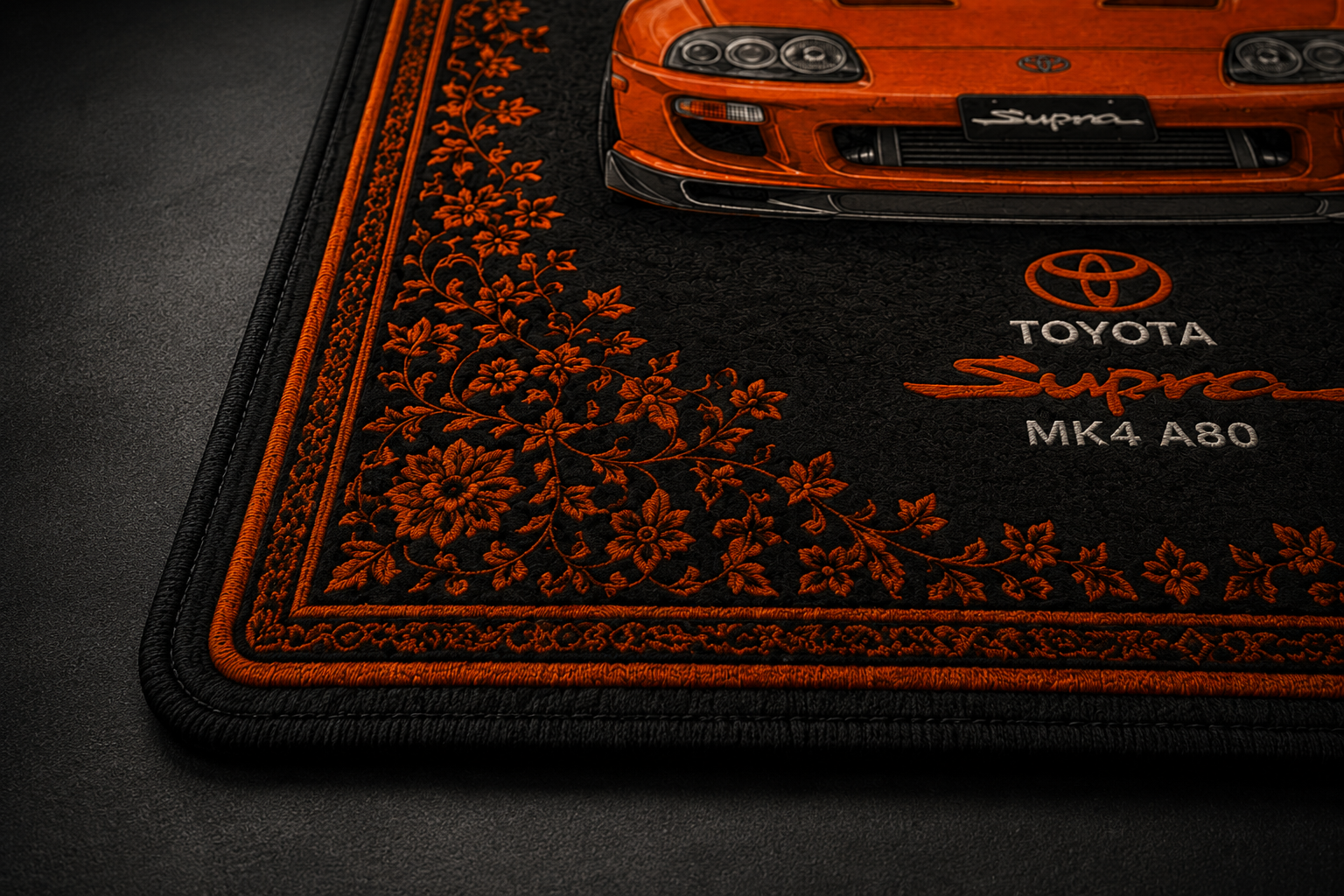 سجادة Toyota Supra MK4 A80 في مساحة داخلية