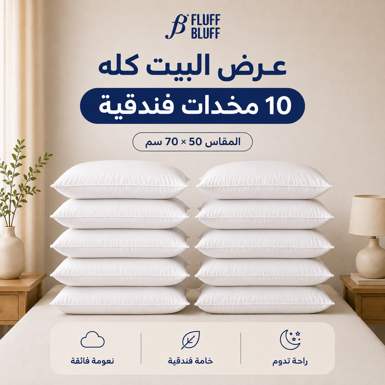 عرض 10 مخدات فندقية